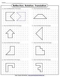 Quadratic unit multiple choice key. Reflection Translation And Rotation Worksheets