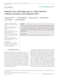 Pdf Initial Low Dose Oral Levothyroxine In A Child With