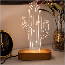 Besides good quality brands, you'll also find plenty of discounts when you shop for cactus desk lamp during big sales. Cactus Shaped 3d Night Light 3d Illusion Night Lamp With Cool Cactus Design Acrylic Desk Lamp