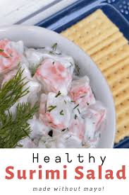 Healthy Imitation Crab Meat Salad Recipe Crab Salad Imitation Crab Meat Crab Meat Salad