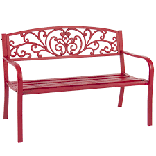 Free Shipping Buy Bcp 50 Patio Garden Bench Park Yard Outdoor Furniture Steel Frame Porch Chair At Walm Porch Chairs Pallet Furniture Outdoor Porch Furniture