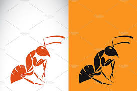 Black And White Cartoon Picture Of Orange Vector Image Of A Ant Design In 2020 Cartoon Clip Art Patterns In Nature Animal Icon