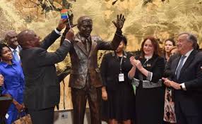 South african president cyril ramaphosa on wednesday 16th september 2020 in a media press briefing while addressing the public on developments in the country's response to the coronavirus. South African President Ramaphosa Honours Nelson Mandela In His Debut Un Speech