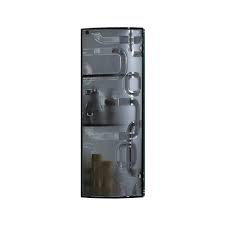 Bathroom corner cabinet glass doors. Crystal Grey Bathroom Corner Glass Storage Cabinet