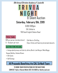 Do you know the secrets of sewing? Cal Softball To Host Trivia Night Silent Auction Christian Academy School System