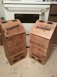 Move to one side of pan and wrap the parchment paper over top to steam. Wooden Potato Onion Bin Vegetable Storage Potato Bin Etsy