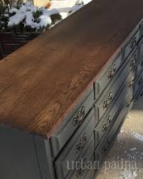 For The Body I Mixed A Custom Color Of Annie Sloan Chalk Paint Graphite And Coco Finished With A Mix Of Furniture Makeover Painted Furniture Redo Furniture