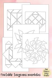 Tangrams Mandala Puzzles Printable Matching Coloring Activity Pages Tangram Printable Color Activities Tangram Puzzles