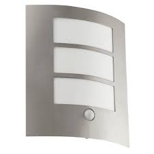 Wireless night battery light door keyhole light led pir sensor door lock lamp. City Stainless Steel Made Outdoor Sensor Light With 3 Panel Front The Lighting Superstore