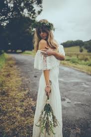 Winnie Floral Cotton Lace Off The Shoulder Bohemian Wedding Gown Bohemian Wedding Gown Wedding Dresses Hippie Boho Wedding Dress