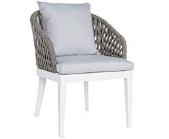 Gartenstuhl Pelican Rahmen Weiss Seiten Und Ruckenlehne Taupe Bezuge Grau Gartenstuhle Outdoor Mobel Gartenmobel