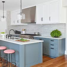 Home decorators collection neptune blue painted plywood shaker stock assembled bath kitchen cabinet vanity base left (21 in. China American Modern Style White Mixed Light Blue Eat In Kitchen Design With Shaker Cabinets China Kitchen Cabinets Kitchen Cabinetry