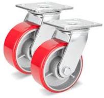 Nefish Rodas Giratórias de 5" de Nível Industrial, Pacote com 2 Rodízios  Giratórios para Serviços Pesados, Roda de Poliuretano Sem Ruído Em Cubo de  ...