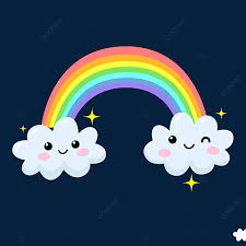 Cute colourful rainbow with drops and heart isolated. Flat Cute Cartoon Colorful Rainbow With Happy Clouds Vector Rainbow Clipart Cartoon Cloud Flat Cloud Png And Vector With Transparent Background For Free Download