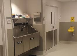 Cmp Wall Hung Two Bay Surgical Scrub Sink With Chair Carrier In Sterile Core These Dual Compartment Scrub Sinks Are Also Sink Storage Cabinets Blanket Warmer