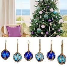 Net Glass Float Ornaments Diy Shop Nautical Christmas Glass Floats Coastal Christmas