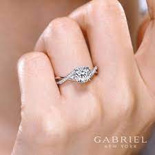 14k White Gold Criss Crossed Round Diamond Engagement Ring Round Diamond Engagement Rings Rose Gold Engagement Ring Vintage Round Diamond Engagement Rings Halo