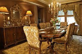 Traditional Dining Room Designed For Opulent Entertaining At A San Diego Property Beige Living Rooms Glamourous Dining Room Tuscan Dining Rooms