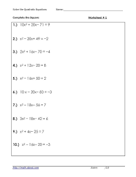 This property says something that seems fairly obvious, but only so, for instance, if you're not sure of your answer to a factor and solve question on the next test, try plugging your answers into the original equation. 4 Worksheets For Solving Quadratic Equations Solving Quadratic Equations Quadratics Quadratic Equation