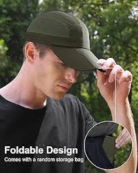 GADIEMKENSD Mens Folding Running Hat Long Brim Golf Hats Quick Dry Baseball  Caps Unstructured Breathable Light UPF 50 Cooling Cap for Outdoor Sport  Hiking Workout Gym Tennis Travel Army Green : Amazon.ca: