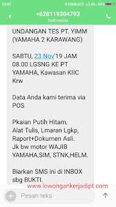 We did not find results for tes psikotes yamaha music manufacturing asia. Lowongan Kerja Pt Yamaha Indonesia Motor Manufacturing 2021 Lowongankerjadipt Com
