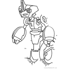 A page for describing characters: Transformers Connect The Dots Worksheets Printable For Kids