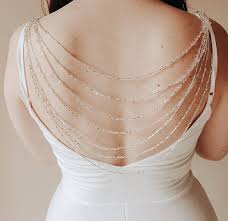 Silver Backdrop Necklace Bridal Backdrop Necklace Back Necklace Wedding Back Necklace Bridal Back Necklace Bridal Backdrop Necklace Backdrops Necklace