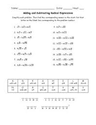 The next step is to combine. Adding And Subtracting Radical Expressions Puzzle By Tiffany Shastal