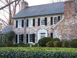 How to white wash brick, german smear brick, mortar wash technique. Mortar Washed Houses Exterior Brick House Exterior Colonial Style Homes