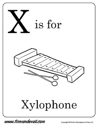 The coloring page is printable and can be used in the classroom or at home. X Is For Xylophone Coloring Page Tim S Printables