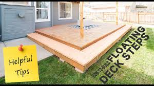 It's a floating deck, which means it simply rests on blocks at ground level, and is not anchored deeply in the ground. How To Build Steps For Floating Deck Youtube