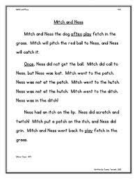 At the end of one minute, the partner with the timer says, stop and circles the last word. Orton Gillingham Story Tch Controlled Reading Passage Mitch And Ness