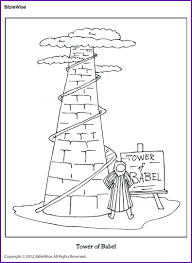 Kids color and cut out; List Of Tower Of Babel Coloring Pages
