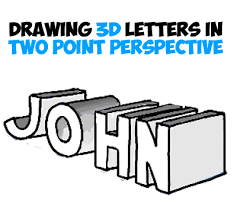 Points map to collinear points and intersection point of two lines map to. How To Draw 3 Dimensional Letters With 2 Point Perspective Simple Drawing Tutorial How To Draw Step By Step Drawing Tutorials