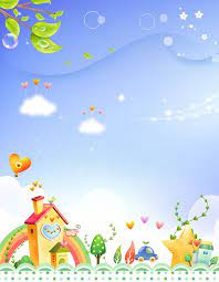 Kindergarten Cartoon House Poster Background Cartoon House Cartoon Background Kids Background