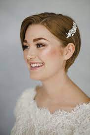 Short Hair Wedding Inspiration That Shows You Don T Have To Grow Out Your Cropped Locks Short Wedding Hair Short Bridal Hair Really Short Hair