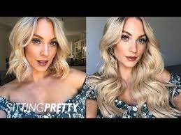 How To Blend Halo Hair Extensions With Short Hair Sitting Pretty Youtube Hair Extensions For Short Hair Halo Hair Extensions Tape In Hair Extensions