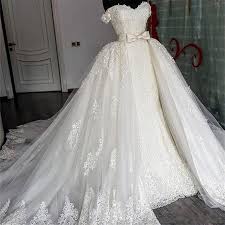 It seems to look better on me in the wedding party.highly recommend! Romantic Mermaid Wedding Gowns With Detachable Overskirts 2017 Lace Long Sleeves Sweetheart Applique Spring Beach Bridal Gowns Buy At The Price Of 170 05 In Aliexpress Com Imall Com