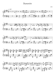 Dynamite Bts Piano Sheet Sheet Music Sheet Music Pdf