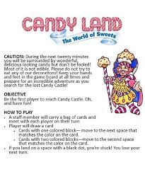 Lifesize Candy Land Rule Sheet Candyland Board Games Diy Candyland Games