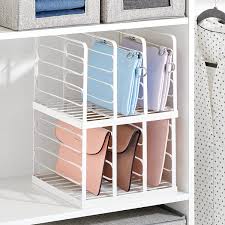 Check spelling or type a new query. Buy Mdesign Metal Divided Stackable Purse Organizer For Closets Bedrooms Dressers Shelves Closet Shelf Storage Solution For Purses Clutches Wallets Accessories 3 Sections Matte White Online In Turkey B088zynsjr