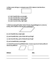Answers for quadrilateral worksheet are given below to check the exact answers of the above questions. Quadrilaterals Worksheet By The Five Staar Teacher Tpt