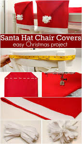 These practical, unique and comical creations will bring the christmas spirit into your home. Santa Hat Chair Covers Homemade Holiday Inspiration Hoosier Homemade