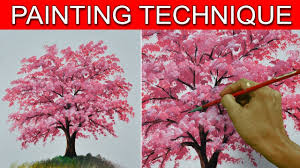 How To Paint A Cherry Tree In Basic Step By Step Easy Acrylic Painting Tutorial By Jm Lisondra Youtube Blossoming branches of tree border. how to paint a cherry tree in basic step by step easy acrylic painting tutorial by jm lisondra