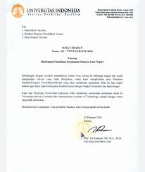 Himbauan Penundaan Perjalanan Dinas Ke Luar Negeri Fmipa Ui