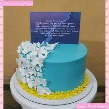 Here is the list of cake ideas you can take and get the same kind of cake done for your next anniversary to bring a cute smile to your spouse face. Death Anniversary Cake And Ardee S Sweet Delights Facebook