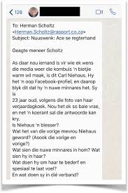 Carl, let's rather talk about the money you took from people with your story about having bone. Rapport This Kind Of Hack Journalism Is Wrong Carl Niehaus Politics Politicsweb