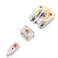 Gem Stone Studded Hatband Buckle Set Stone Studs Gemstones Hat Band