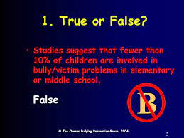 Come play our free bully trivia quizzes in the video games category. Answers To Bully Prevention Quiz 2 Facts Myths About Bullying C The Olweus Bullying Prevention Group Ppt Download