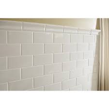 Make sure that this line is. American Olean Starting Line White Gloss Ceramic Subway Wall Tile Common 3 In X 6 In Actual 3 In X 6 In Lowe S Canada